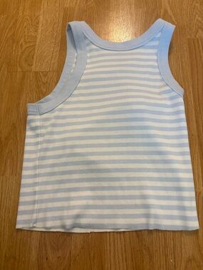 Women’s Light Blue & White Striped Tank Top